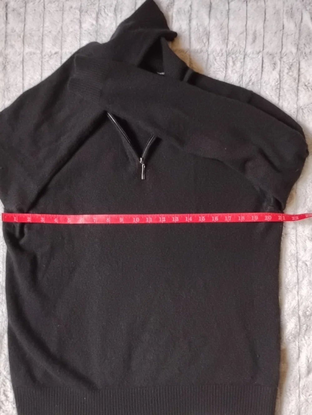 100% Cashmere- SOFT Men's Black Half-Zip Sweater